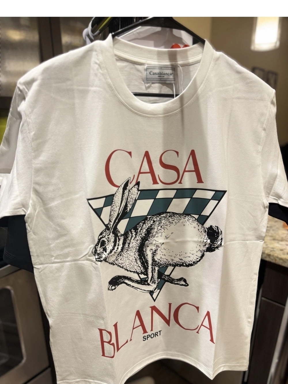 Casablanca Sport White Graphic Rabbit Tee